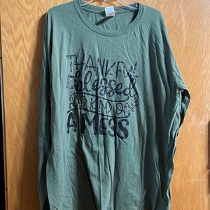 Olive green Gildan shirt XL
